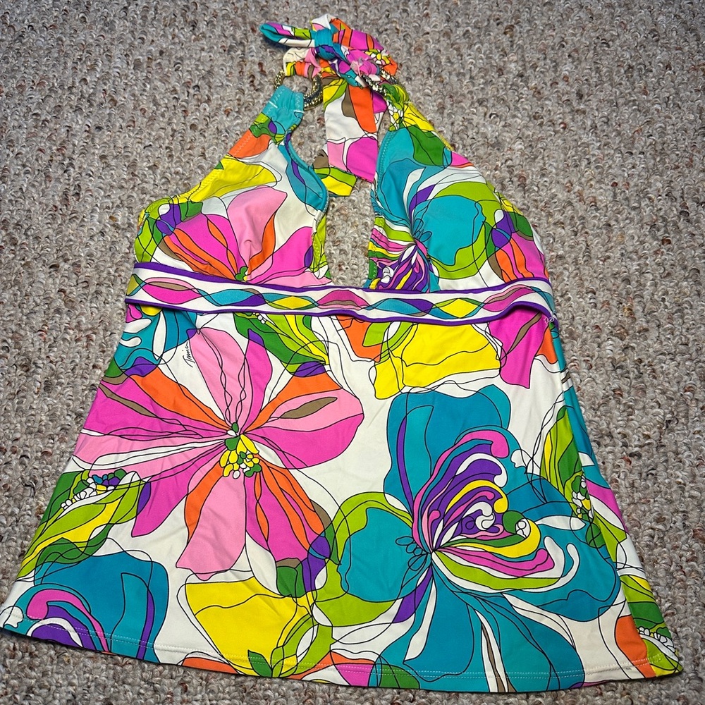 2000s Trina Turk Tankini Top -Size 10